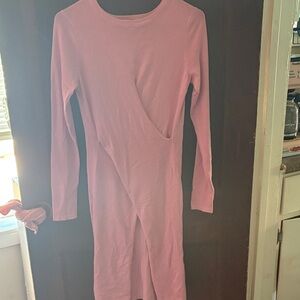 New York & Company Soft Pink Long Sleeve Dress